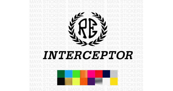 Royal enfield interceptor unique sticker in custom colors and sizes