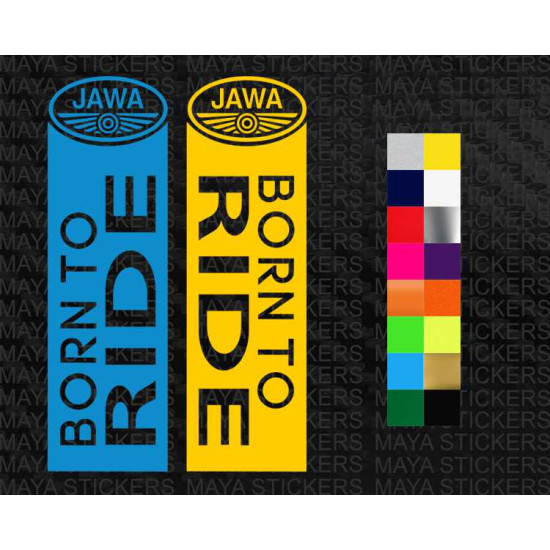 Born to ride sticker for Jawa Motorcycles fork