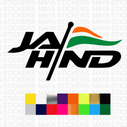 Jai Hind decal sticker for cars, bikes, laptops