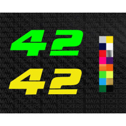 Jawa 42 number stickers for motorcycles and helmets ( Pair of 2 )