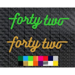 Jawa forty two logo sticker for motorcycles and helmets ( Pair of 2 )