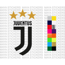 Juventus FC new dual color logo sticker for bikes, cars, laptops