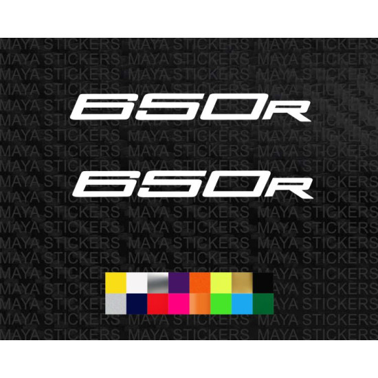 650R logo sticker for Kawasaki Motorcycles ( Pair of 2 )