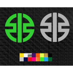 Kawasaki river mark h2 logo stickers ( Pair of 2 )