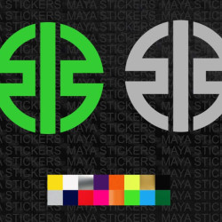 Kawasaki river mark h2 logo stickers ( Pair of 2 )