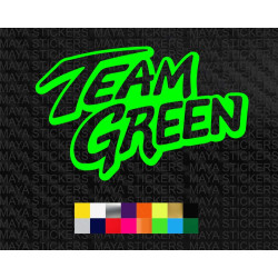 Team green logo stickers for motorcycles and helmets