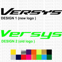 Kawasaki versys  logo sticker for motorcycles and helmets ( Pair of 2 )