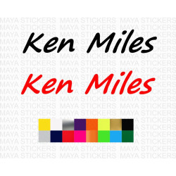 Ken miles decal stickers for cars, bikes, laptops ( Pair of 2 stickers ) 