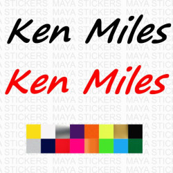 Ken miles decal stickers for cars, bikes, laptops ( Pair of 2 stickers ) 