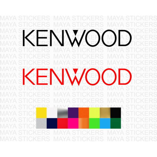 Kenwood logo decal car stickers ( Pair of 2 )