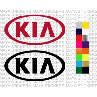 Kia logo stickers in custom colors and sizes