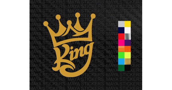 Simple color vinyl Royal Crown Chess Queen King Kingdom | Stickers Factory