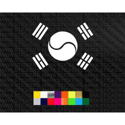 Korean Flag decal sticker for cars and motorcycles