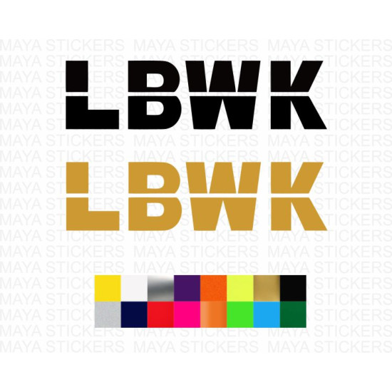 LBWK logo decal car stickers ( Pair of 2 ) LBWK logo decal car stickers ( Pair of 2 )