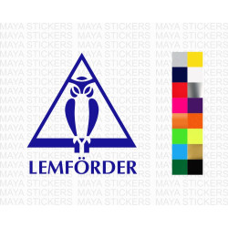 Lemforder owl logo sticker for cars 