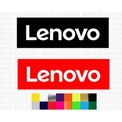 Lenovo dual color logo stickers for bikes, laptops, cars and others 
