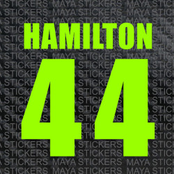 Lewis Hamilton 44 racing number stickers