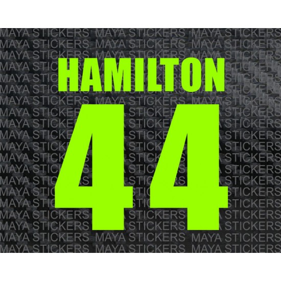 Aufkleber Decal Sticker Autocollant Adesivi Aufkleber Lewis Hamilton 44