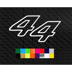 Lewis Hamilton 44 number new 2021 logo stickers