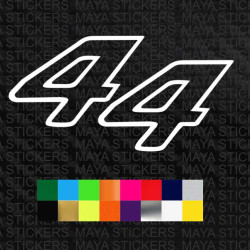 Lewis Hamilton 44 number new 2021 logo stickers