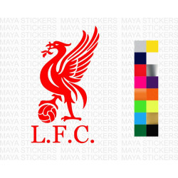 LFC liverbird with ball decal for cars, motorcycles and laptops