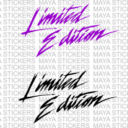 Limited edition text logo decal stickers for cars, bikes, laptops