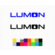 Lumon Industries text logo decal sticker for cars, laptops, bikes and others ( Pair of 2 )