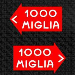 Mille Miglia decal stickers  for cars, bikes, helmets and others
