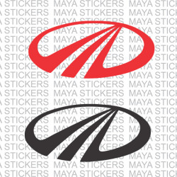 Mahindra stylized M logo decal stickers for cars, bikes, helmets