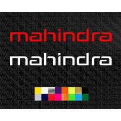 Mahindra new text logo stickres for cars and bikes (Pair of 2 )