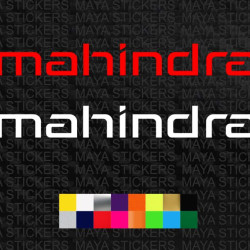 Mahindra new text logo stickres for cars and bikes (Pair of 2 )