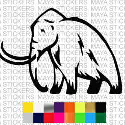 Mammoth elephant decal sticker for cars, bikes, laptops
