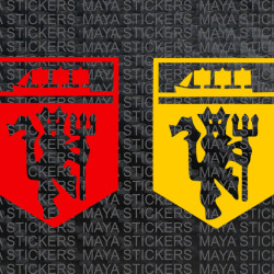 Manchester United Red devil logo stickers  in custom colors and sizes 