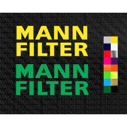 Mann filter logo stickers for motorcycles and helmets ( Pair of 2 )