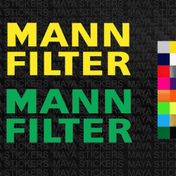 Mann filter logo stickers for motorcycles and helmets ( Pair of 2 )