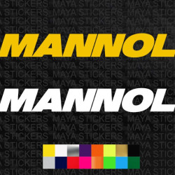 Mannol logo stickers for cars and motorcycles ( Pair of 2 )