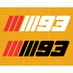 MM93 Marc Marquez logo bike stickers ( Pair of 2 )