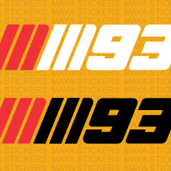 MM93 Marc Marquez logo bike stickers ( Pair of 2 )