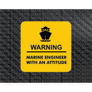 Marine engineer with an attitude sticker