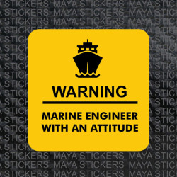 Marine engineer with an attitude sticker