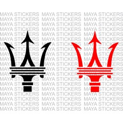 Maserati Trident logo decal sticker  in custom colors and sizes
