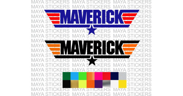 Maverick top gun logo decal sticker in custom and sizes