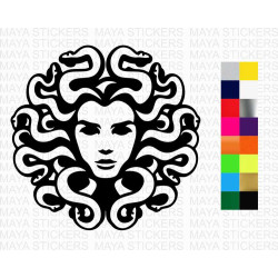 Medusa snake woman decal sticker for cars, bikes, laptops and others