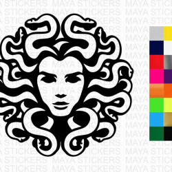 Medusa snake woman decal sticker for cars, bikes, laptops and others