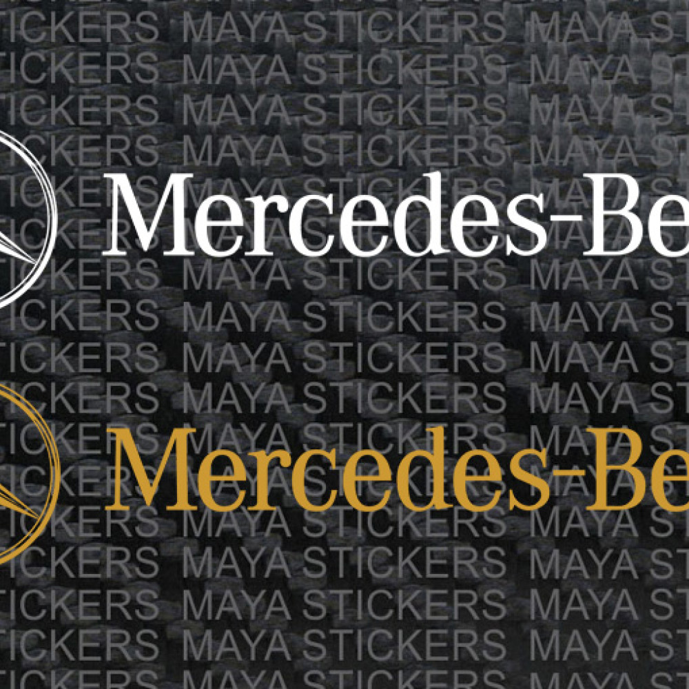 Mercedes Benz logo decal stickers ( pair of 2 stickers)