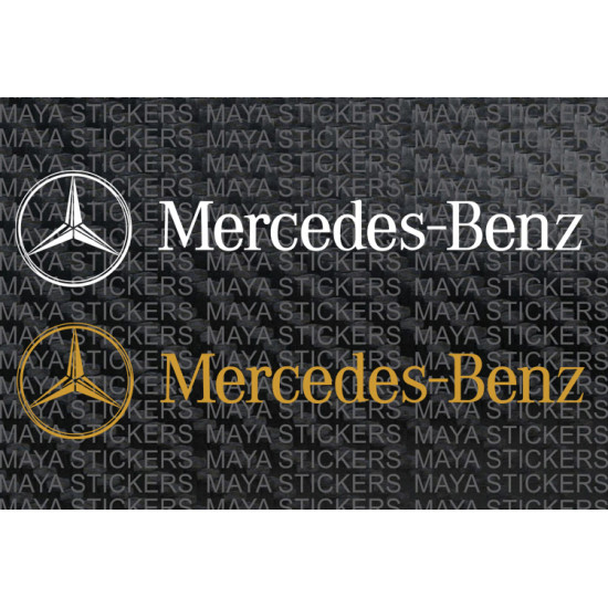 Mercedes Benz logo decal stickers ( pair of 2 )