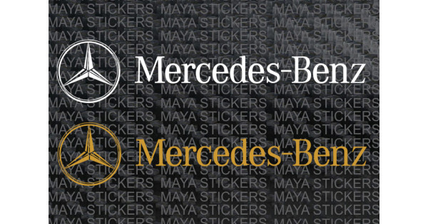 Unbranded Mercedes-Benz Logo Decals – Glossy Black, Set For Actros, Arocs, Sprinter (Body/Glass)