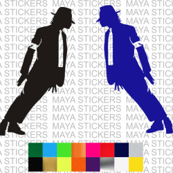 Michael jackson Leaning decal stickers. ( Pair of 2 flipped sticker )