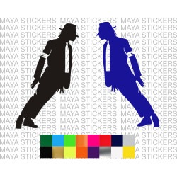 Michael jackson Leaning decal stickers. ( Pair of 2 flipped sticker )