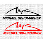 Michael Schumacher logo decal sticker for cars, bikes, laptops